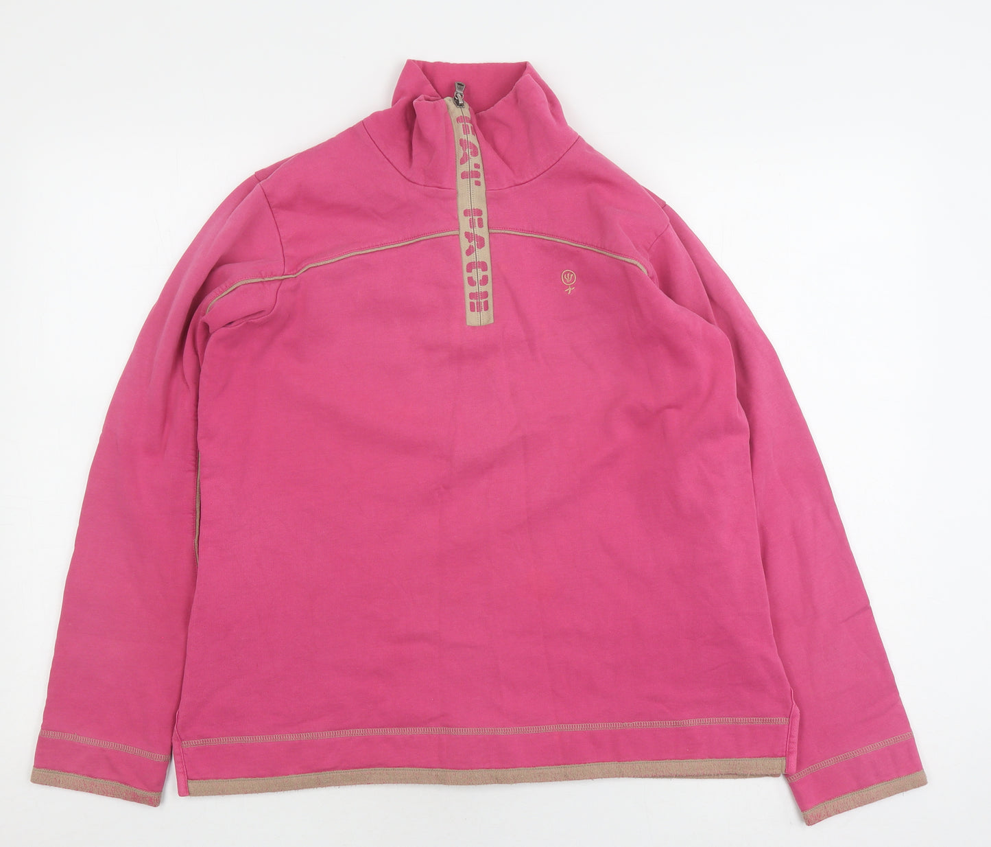 Cooper Phils Women's Pink Sweatshirt Size 12 Graphic 1/4 Zip