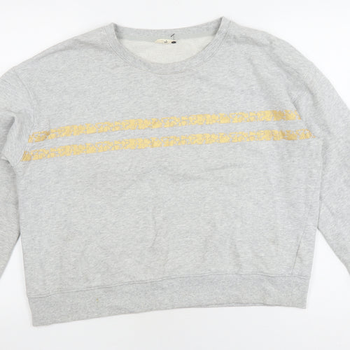 Hush Women's Grey Pullover Sweatshirt L