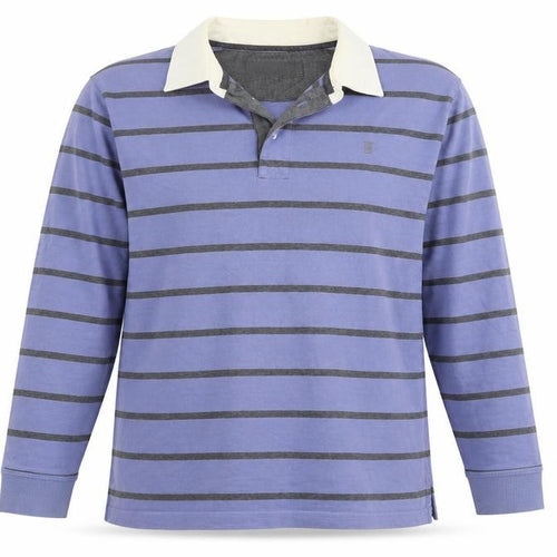 Marks and Spencer Mens Blue Striped XL Long Sleeve Shirt