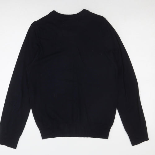 Abercrombie & Fitch Men's Black V-Neck Pullover Jumper L