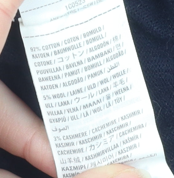 Abercrombie & Fitch Men's Black V-Neck Pullover Jumper L