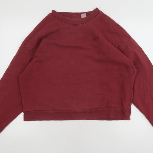 Levi's Red Unisex Crew Neck Sweatshirt Size S