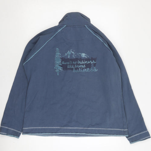 Fat Face Blue Women's Sweatshirt, Size 18, Graphic Zip