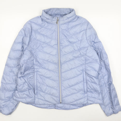 Marks & Spencer Women's Blue Puffer Jacket Size 16