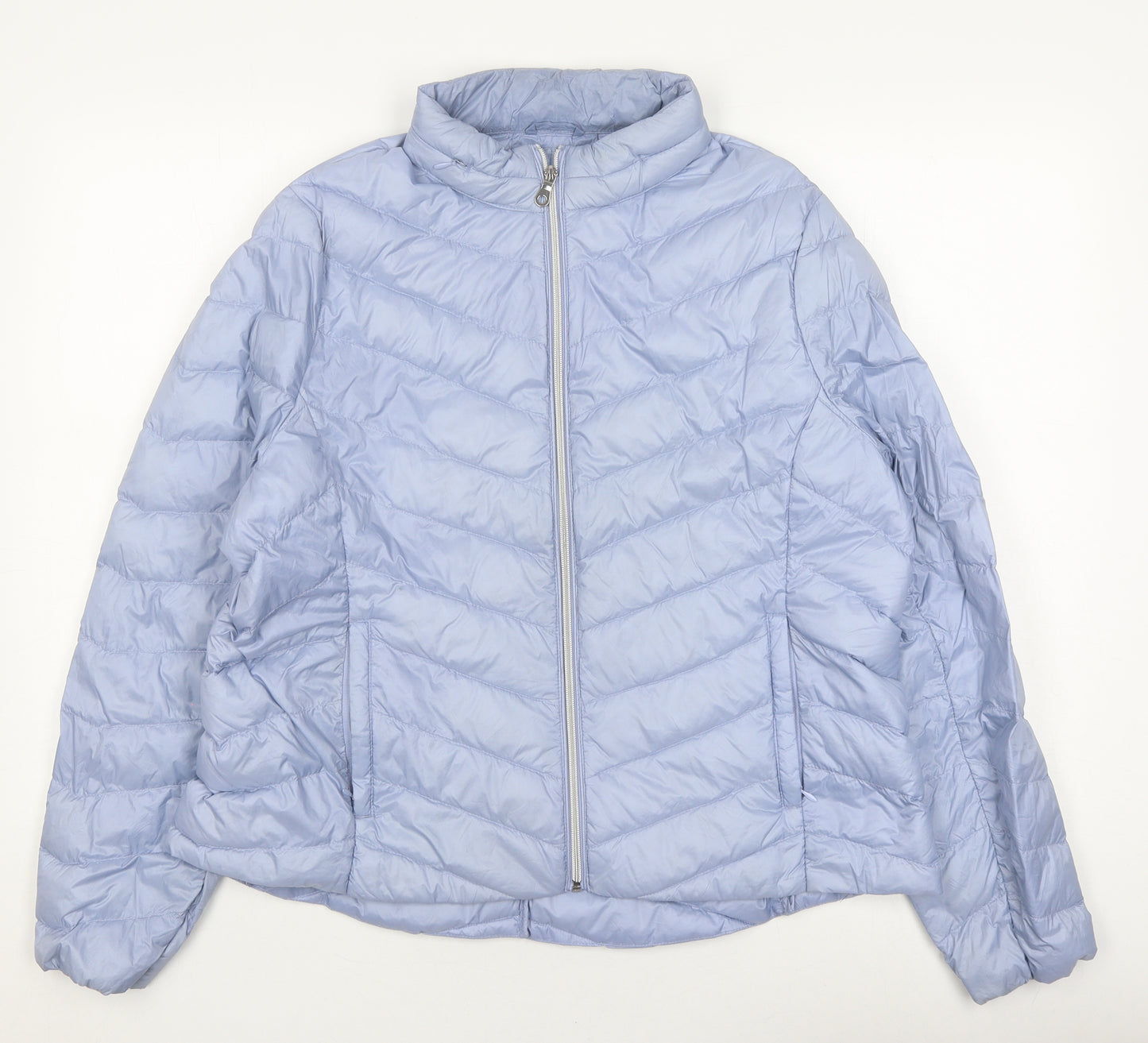 Marks & Spencer Women's Blue Puffer Jacket Size 16