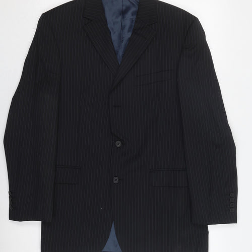 Marks and Spencer Men's Black Pinstripe Blazer 40R