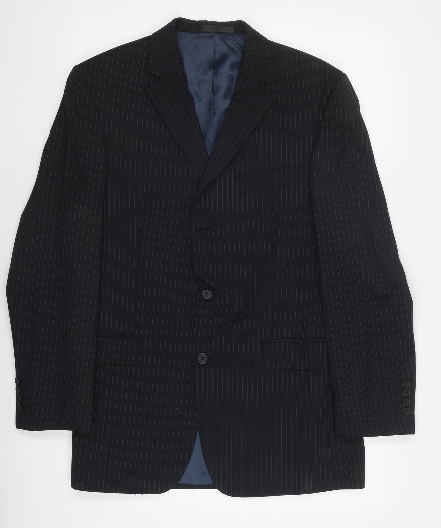Marks and Spencer Men's Black Pinstripe Blazer 40R