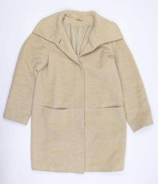 Marks and Spencer Beige Women's Overcoat Size 12