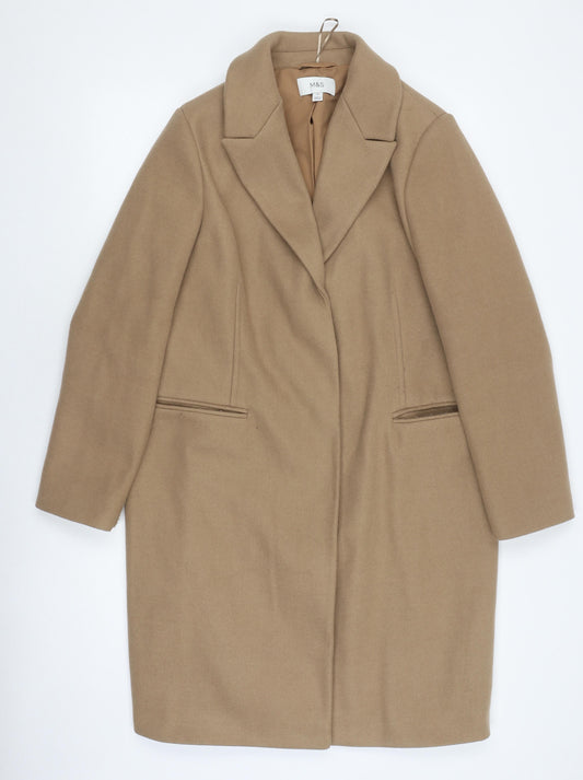 Marks and Spencer Women's Beige Overcoat Size 16