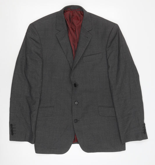 Next Men's Grey Blazer Size 42R Regular Fit