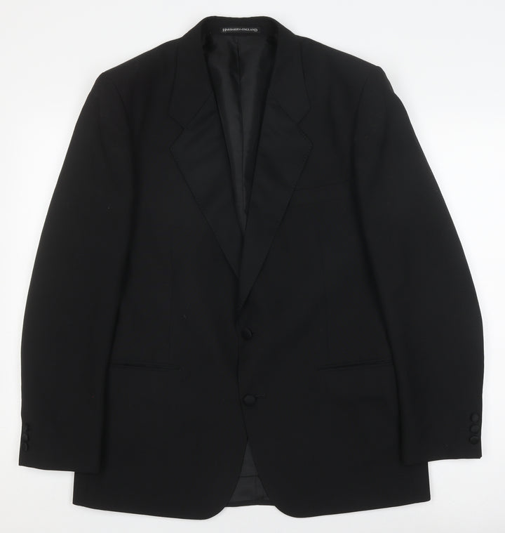 Harbarry of England Men's Black Blazer, Size 40R, Formal