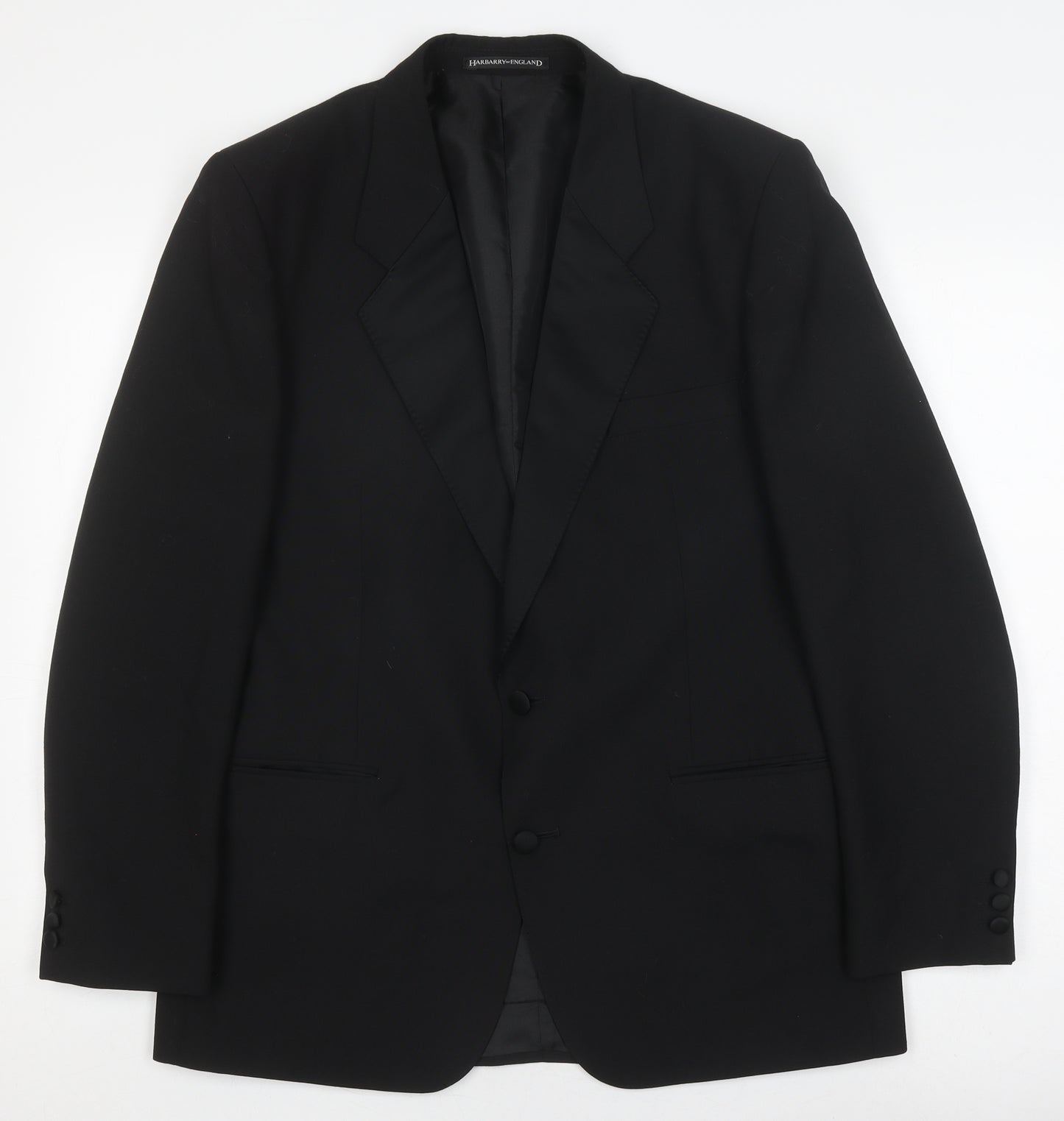 Harbarry of England Men's Black Blazer, Size 40R, Formal