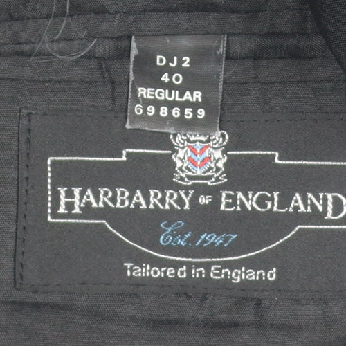Harbarry of England Men's Black Blazer, Size 40R, Formal
