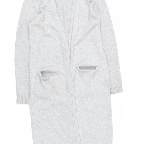 Vila Women's Grey Cardigan - Size 12, V-Neck Knit