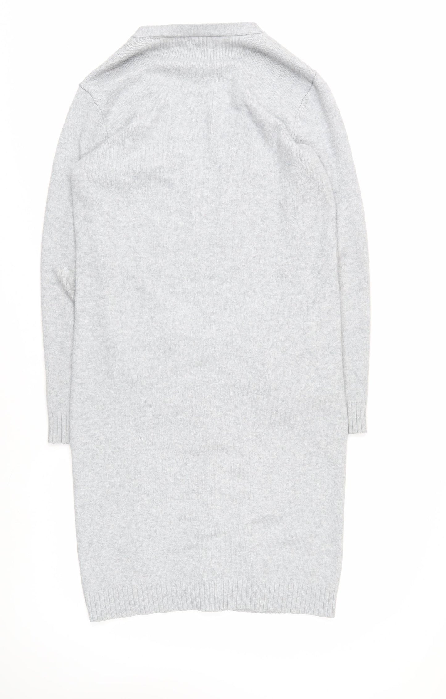 Vila Women's Grey Cardigan - Size 12, V-Neck Knit