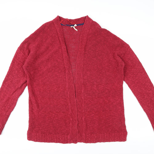 White Stuff Women's Red Cardigan Size 18 Cotton Linen