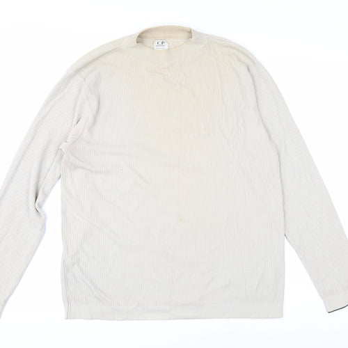 C.P. Company Women's Ivory Mock Neck Pullover Jumper UK 6