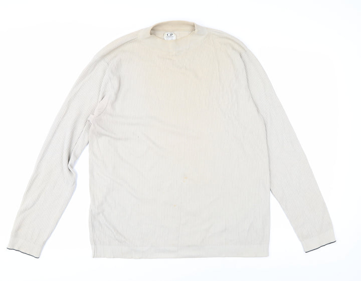 C.P. Company Women's Ivory Mock Neck Pullover Jumper UK 6