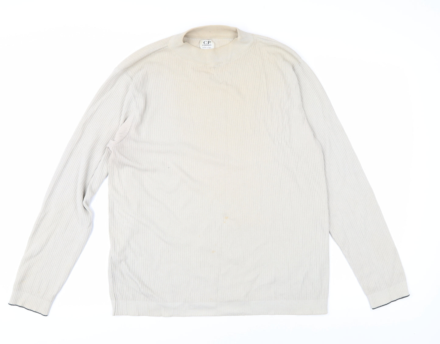 C.P. Company Women's Ivory Mock Neck Pullover Jumper UK 6