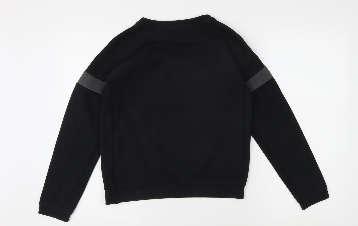 Adidas Boys Black Logo Pullover Top 11-12Y Casual