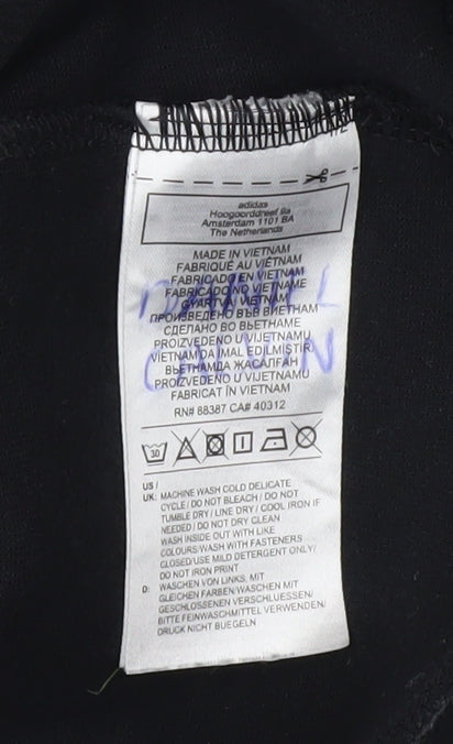 Adidas Boys Black Logo Pullover Top 11-12Y Casual