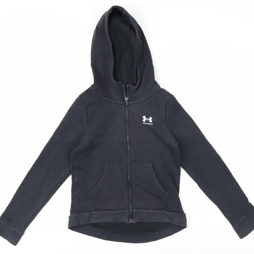Under Armour Boys Black Full Zip Hoodie M