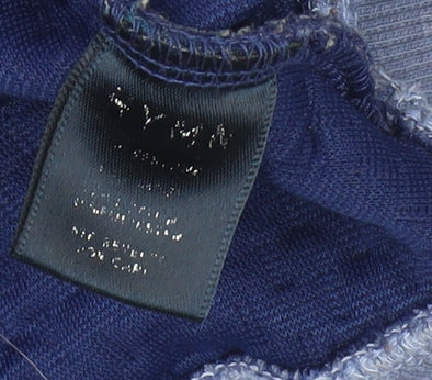 HYMN Men's Blue Waffle-Knit Pullover Jumper L