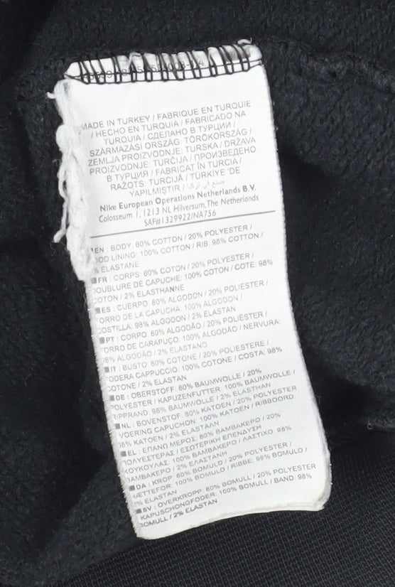 Nike Men's Black Pullover Hoodie M with Logo