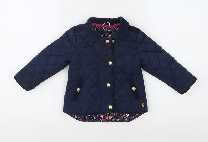 Joules Unisex Toddler Quilted Jacket 12 Months Blue