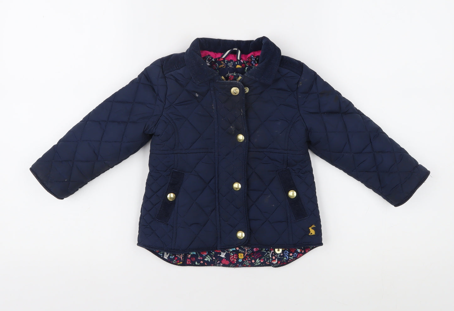 Joules Unisex Toddler Quilted Jacket 12 Months Blue