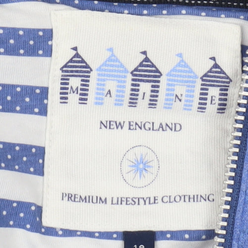 Maine Women’s Blue Full Zip Hoodie Size 18