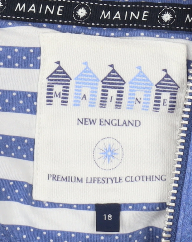 Maine Women’s Blue Full Zip Hoodie Size 18