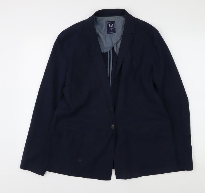 GAP Women's Blue Suit Jacket Size 14