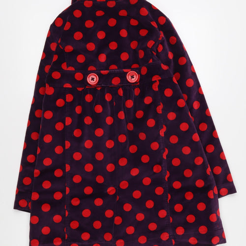 Mini Boden Girls Polka Dot Velvet Coat, Size 11-12, Multicoloured