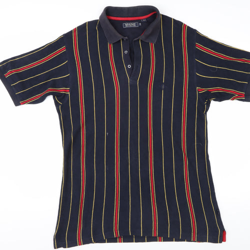 Maine New England Men's Multicoloured Striped Polo M