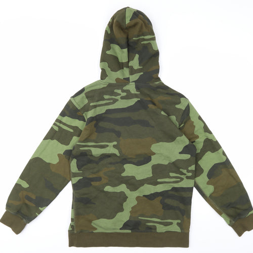 GAP Boys Green Camouflage Pullover Hoodie, Size 14 Years