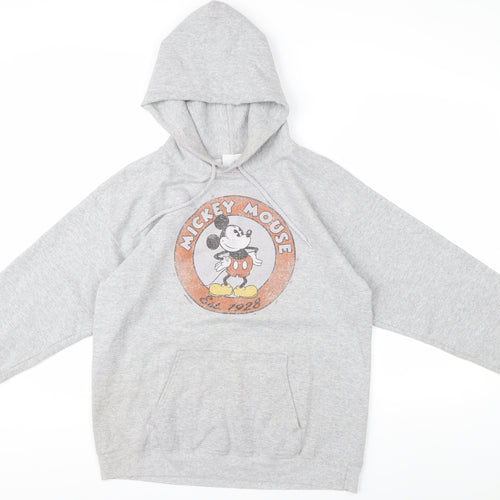 Disney Unisex Grey Pullover Hoodie Mickey Mouse M