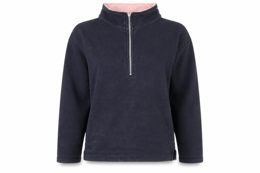 Front view of Musto unisex black pullover sweatshirt one size