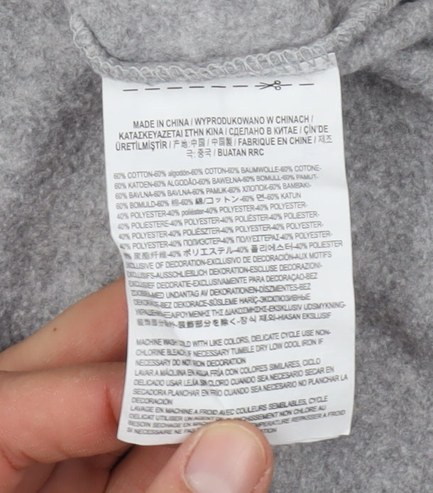 Vans Men's Grey Long Sleeve Crew Neck Jumper Large