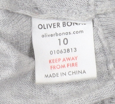 Oliver Bonas Women's Grey Pullover Jumper Size 10