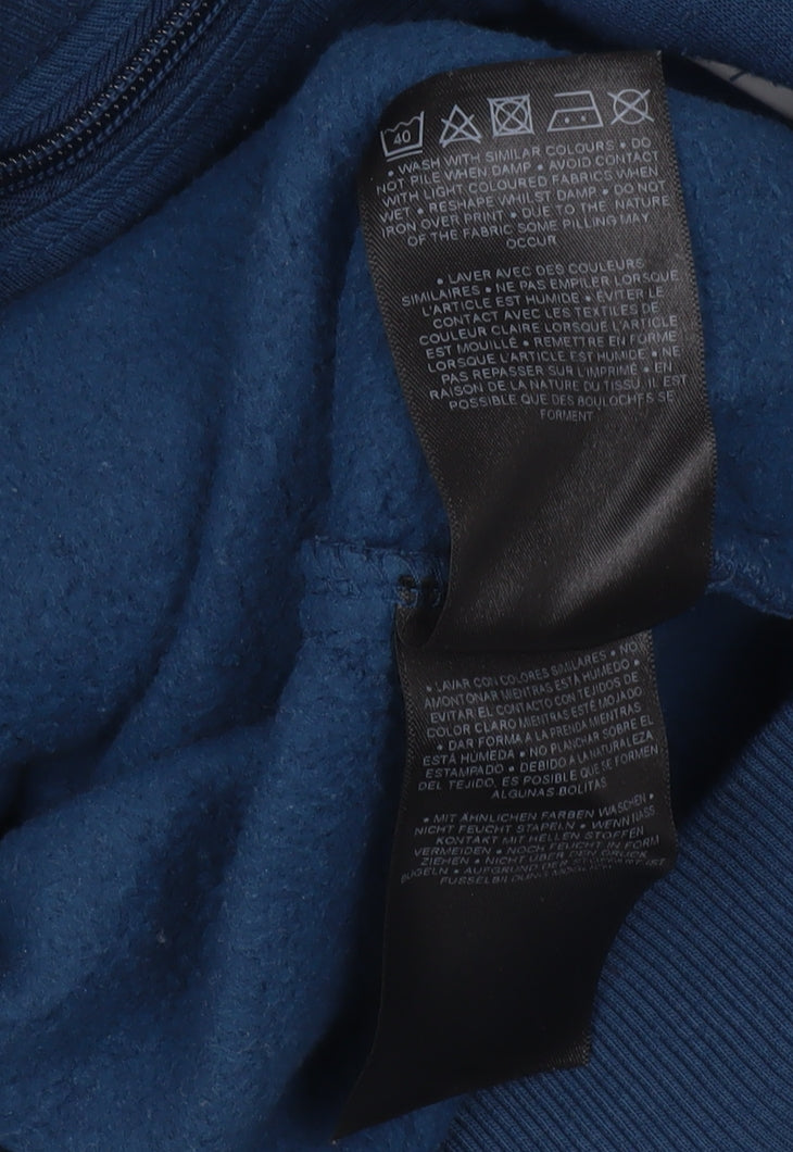 McKenzie Men's Blue Full Zip Hoodie, Size L, Logo Accent