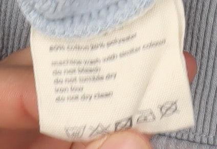 Folk Blue Pullover Hoodie Unisex Size 4 Cotton Hooded