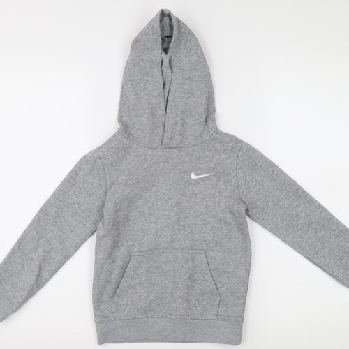Nike Boys Grey Pullover Hoodie, Size 5 Years