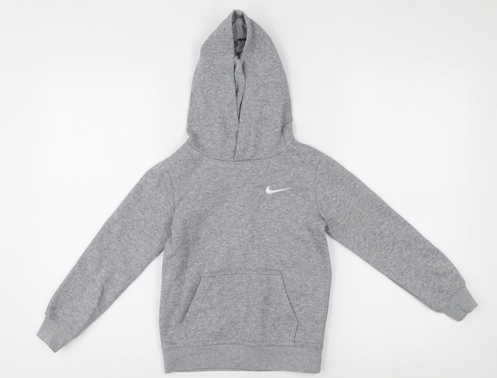 Nike Boys Grey Pullover Hoodie, Size 5 Years