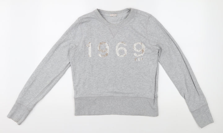 Gap Women’s Grey Jersey Crew Neck T-Shirt M