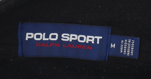 Ralph Lauren Polo Sport Men's Black Medium 1/2 Zip Top