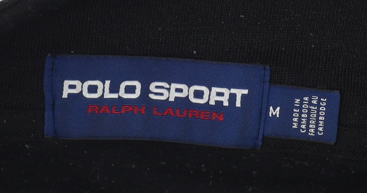 Ralph Lauren Polo Sport Men's Black Medium 1/2 Zip Top
