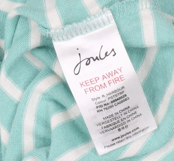 Joules Women's Green Stripe T-Shirt Size 18