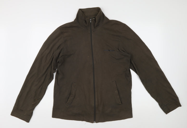 Hooch Women's Brown Cotton Basic Jacket, Size 2