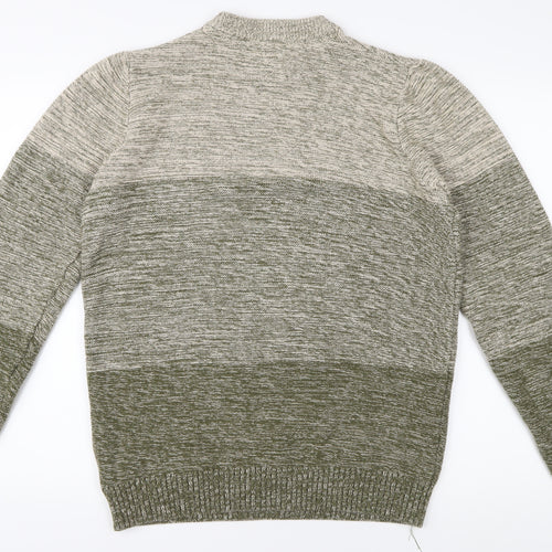 Folk Women's Multicoloured Mock Neck Pullover Jumper Size 10